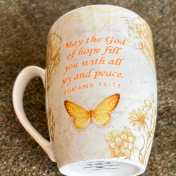 NWOT Butterfly Hope Mug - Orange and Yellow - Picture 6 of 8
